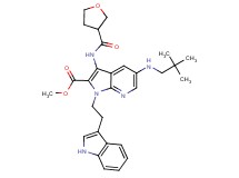 methyl 5-[(2,2-dimethylpropyl)amino]-1-[2-(1H-indol-3-yl)ethyl]-3-[(tetrahydro-3-furanylcarbonyl)amino]-1H-pyrrolo[2,3-b]pyridine-2-carboxylate