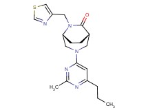 (1S*,5R*)-3-(2-methyl-6-propylpyrimidin-4-yl)-6-(1,3-thiazol-4-ylmethyl)-3,6-diazabicyclo[3.2.2]nonan-7-one
