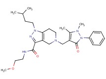 5-[(1,5-dimethyl-3-oxo-2-phenyl-2,3-dihydro-1H-pyrazol-4-yl)methyl]-N-(2-methoxyethyl)-1-(3-methylbutyl)-4,5,6,7-tetrahydro-1H-pyrazolo[4,3-c]pyridine-3-carboxamide