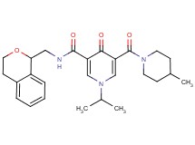 N-(3,4-dihydro-1H-isochromen-1-ylmethyl)-1-isopropyl-5-[(4-methyl-1-piperidinyl)carbonyl]-4-oxo-1,4-dihydro-3-pyridinecarboxamide