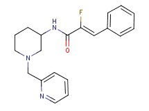 (2Z)-2-fluoro-3-phenyl-N-[1-(2-pyridinylmethyl)-3-piperidinyl]acrylamide