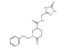6-oxo-N-[(5-oxo-4,5-dihydro-1H-1,2,4-triazol-3-yl)methyl]-1-(2-phenylethyl)-3-piperidinecarboxamide