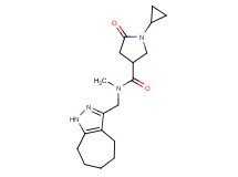 1-cyclopropyl-N-(1,4,5,6,7,8-hexahydrocyclohepta[c]pyrazol-3-ylmethyl)-N-methyl-5-oxo-3-pyrrolidinecarboxamide
