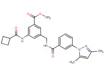 methyl 3-[(cyclobutylcarbonyl)amino]-5-({[3-(3,5-dimethyl-1H-pyrazol-1-yl)benzoyl]amino}methyl)benzoate