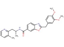 2-(3,4-dimethoxybenzyl)-N-[1-methyl-2-(3-methyl-2-pyridinyl)ethyl]-1,3-benzoxazole-6-carboxamide