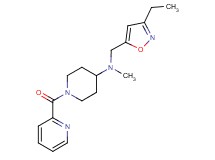 N-[(3-ethylisoxazol-5-yl)methyl]-N-methyl-1-(pyridin-2-ylcarbonyl)piperidin-4-amine