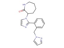 3-{2-[2-(1H-pyrazol-1-ylmethyl)phenyl]-1H-imidazol-1-yl}azepan-2-one
