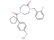 4-(2-fluorobenzyl)-1-{[1-(4-methoxyphenyl)cyclopentyl]carbonyl}-1,4-diazepan-5-one