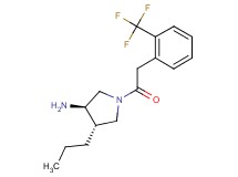 (3R*,4S*)-4-propyl-1-{[2-(trifluoromethyl)phenyl]acetyl}pyrrolidin-3-amine