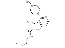 5-methyl-4-(4-methyl-1-piperazinyl)-N-[2-(methylthio)ethyl]thieno[2,3-d]pyrimidine-6-carboxamide