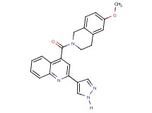 4-[(6-methoxy-3,4-dihydro-2(1H)-isoquinolinyl)carbonyl]-2-(1H-pyrazol-4-yl)quinoline