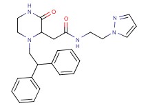 2-[1-(2,2-diphenylethyl)-3-oxo-2-piperazinyl]-N-[2-(1H-pyrazol-1-yl)ethyl]acetamide
