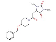 5-{2-[4-(benzyloxy)-1-piperidinyl]-2-oxoethyl}-1,3-dimethyl-2,4-imidazolidinedione