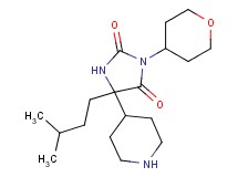 5-(3-methylbutyl)-5-piperidin-4-yl-3-(tetrahydro-2H-pyran-4-yl)imidazolidine-2,4-dione