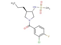 N-[(3S*,4R*)-1-(3-chloro-4-fluorobenzoyl)-4-propyl-3-pyrrolidinyl]methanesulfonamide