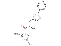 N,1,3-trimethyl-N-[(2-phenyl-1,3-thiazol-4-yl)methyl]-1H-pyrazole-4-carboxamide