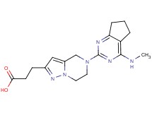 3-{5-[4-(methylamino)-6,7-dihydro-5H-cyclopenta[d]pyrimidin-2-yl]-4,5,6,7-tetrahydropyrazolo[1,5-a]pyrazin-2-yl}propanoic acid