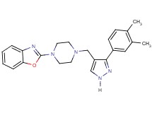 2-(4-{[3-(3,4-dimethylphenyl)-1H-pyrazol-4-yl]methyl}-1-piperazinyl)-1,3-benzoxazole