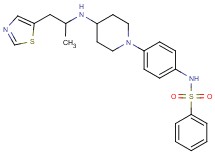 N-[4-(4-{[1-methyl-2-(1,3-thiazol-5-yl)ethyl]amino}-1-piperidinyl)phenyl]benzenesulfonamide