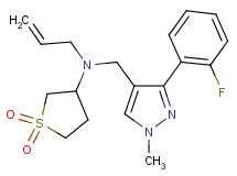 N-allyl-N-{[3-(2-fluorophenyl)-1-methyl-1H-pyrazol-4-yl]methyl}tetrahydro-3-thiophenamine 1,1-dioxide