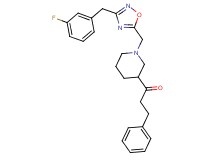 1-(1-{[3-(3-fluorobenzyl)-1,2,4-oxadiazol-5-yl]methyl}-3-piperidinyl)-3-phenyl-1-propanone