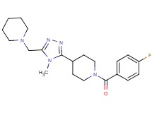 1-(4-fluorobenzoyl)-4-[4-methyl-5-(piperidin-1-ylmethyl)-4H-1,2,4-triazol-3-yl]piperidine