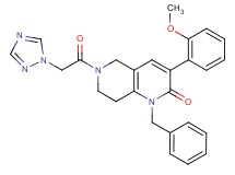 1-benzyl-3-(2-methoxyphenyl)-6-(1H-1,2,4-triazol-1-ylacetyl)-5,6,7,8-tetrahydro-1,6-naphthyridin-2(1H)-one
