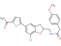 N-{[5-(5-acetyl-2-thienyl)-7-chloro-2,3-dihydro-1-benzofuran-2-yl]methyl}-2-(4-methoxyphenyl)acetamide