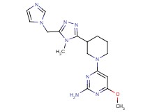 4-{3-[5-(1H-imidazol-1-ylmethyl)-4-methyl-4H-1,2,4-triazol-3-yl]piperidin-1-yl}-6-methoxypyrimidin-2-amine