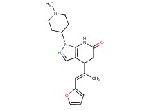 4-[(E)-2-(2-furyl)-1-methylvinyl]-1-(1-methylpiperidin-4-yl)-1,4,5,7-tetrahydro-6H-pyrazolo[3,4-b]pyridin-6-one