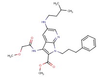 methyl 3-[(methoxyacetyl)amino]-5-[(3-methylbutyl)amino]-1-(3-phenylpropyl)-1H-pyrrolo[2,3-b]pyridine-2-carboxylate
