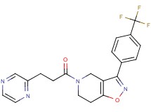 5-[3-(2-pyrazinyl)propanoyl]-3-[4-(trifluoromethyl)phenyl]-4,5,6,7-tetrahydroisoxazolo[4,5-c]pyridine