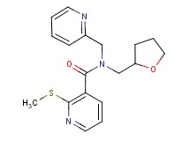2-(methylthio)-N-(pyridin-2-ylmethyl)-N-(tetrahydrofuran-2-ylmethyl)nicotinamide