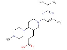 3-[(3R*,4S*)-1-(2-isopropyl-6-methylpyrimidin-4-yl)-4-(4-methylpiperazin-1-yl)piperidin-3-yl]propanoic acid