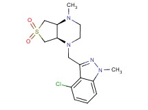(4aS*,7aR*)-1-[(4-chloro-1-methyl-1H-indazol-3-yl)methyl]-4-methyloctahydrothieno[3,4-b]pyrazine 6,6-dioxide