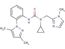 N-cyclopropyl-N'-[2-(3,5-dimethyl-1H-pyrazol-1-yl)phenyl]-N-[(1-methyl-1H-imidazol-2-yl)methyl]urea