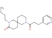 2-butyl-8-[3-(3-pyridinyl)propanoyl]-2,8-diazaspiro[5.5]undecan-3-one