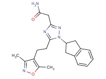 2-{1-(2,3-dihydro-1H-inden-2-yl)-5-[2-(3,5-dimethylisoxazol-4-yl)ethyl]-1H-1,2,4-triazol-3-yl}acetamide
