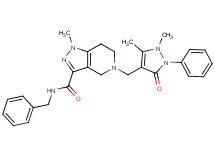 N-benzyl-5-[(1,5-dimethyl-3-oxo-2-phenyl-2,3-dihydro-1H-pyrazol-4-yl)methyl]-1-methyl-4,5,6,7-tetrahydro-1H-pyrazolo[4,3-c]pyridine-3-carboxamide