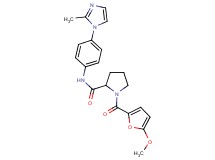 1-(5-methoxy-2-furoyl)-N-[4-(2-methyl-1H-imidazol-1-yl)phenyl]prolinamide