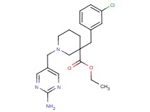 ethyl 1-[(2-amino-5-pyrimidinyl)methyl]-3-(3-chlorobenzyl)-3-piperidinecarboxylate