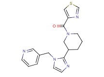 3-({2-[1-(1,3-thiazol-4-ylcarbonyl)-3-piperidinyl]-1H-imidazol-1-yl}methyl)pyridine