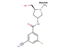 3-cyano-5-fluoro-N-[(3R,5S)-5-(hydroxymethyl)-1-methylpyrrolidin-3-yl]benzamide