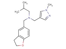 (2,3-dihydro-1-benzofuran-5-ylmethyl)isobutyl[(1-methyl-1H-pyrazol-4-yl)methyl]amine
