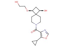 (1R*,3S*)-7-[(5-cyclopropyl-1,3-oxazol-4-yl)carbonyl]-3-(2-hydroxyethoxy)-7-azaspiro[3.5]nonan-1-ol