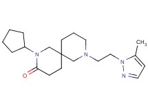 2-cyclopentyl-8-[2-(5-methyl-1H-pyrazol-1-yl)ethyl]-2,8-diazaspiro[5.5]undecan-3-one