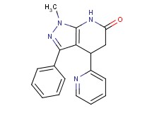 1-methyl-3-phenyl-4-pyridin-2-yl-1,4,5,7-tetrahydro-6H-pyrazolo[3,4-b]pyridin-6-one