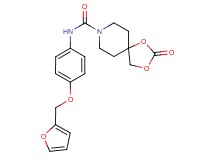 N-[4-(2-furylmethoxy)phenyl]-2-oxo-1,3-dioxa-8-azaspiro[4.5]decane-8-carboxamide