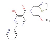 4-hydroxy-N-(2-methoxyethyl)-2-pyridin-2-yl-N-(1,3-thiazol-2-ylmethyl)pyrimidine-5-carboxamide