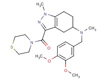N-(3,4-dimethoxybenzyl)-N,1-dimethyl-3-(4-thiomorpholinylcarbonyl)-4,5,6,7-tetrahydro-1H-indazol-5-amine